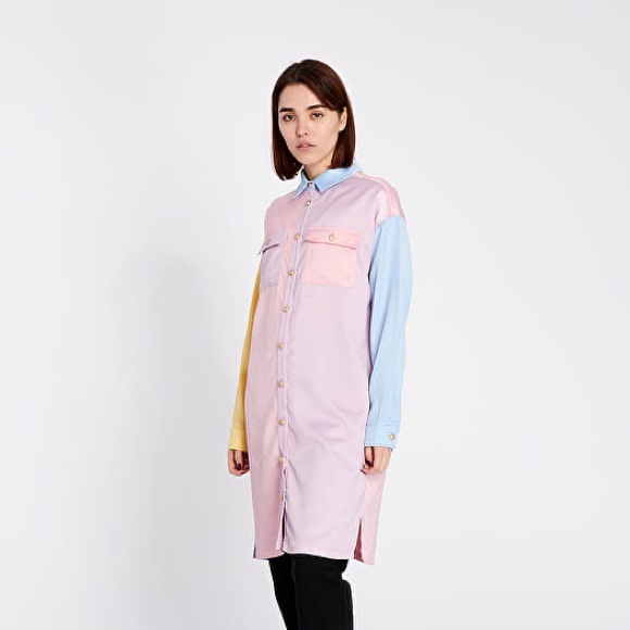 Lazy oaf multicolored silky shirt dress XS - Picture 7 of 8
